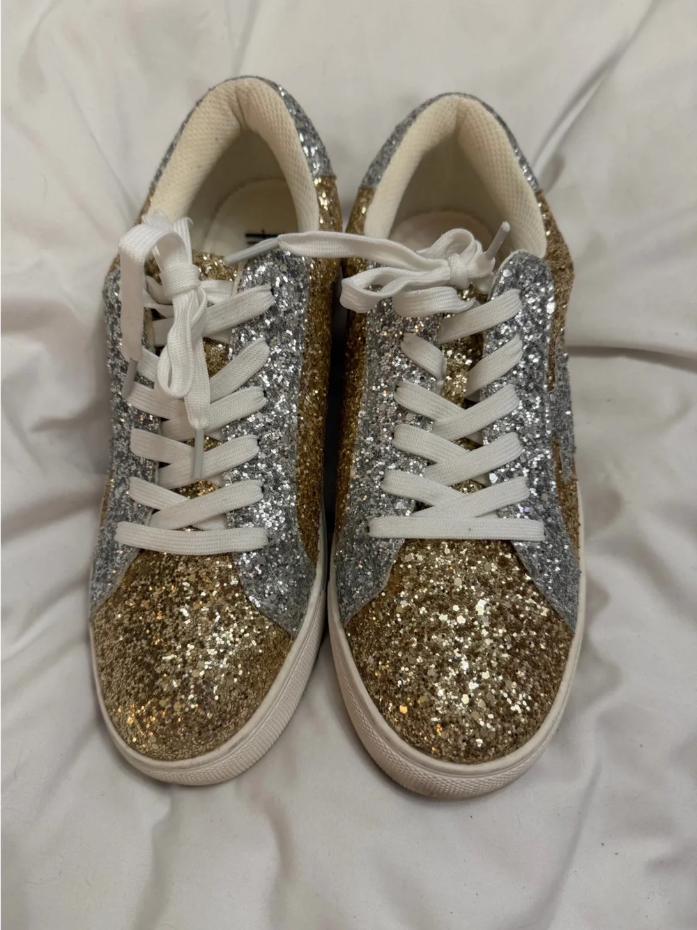 Corkys Gold & Silver Glitter Low-Top Sneakers - Picture 2 of 3